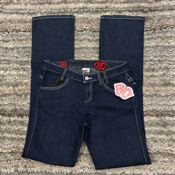 Chick Y2K Low Rise Mini Bootcut Jeans Sz 26 NWT | Vintage Low Rise Bootcut Jean* - Picture 1 of 15